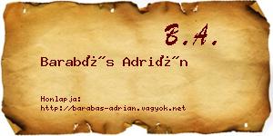 Barabás Adrián névjegykártya